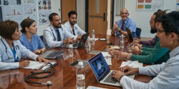 Professionnels des dispositifs médicaux en réseau au forum de la santé India Pharma Week à Mumbai