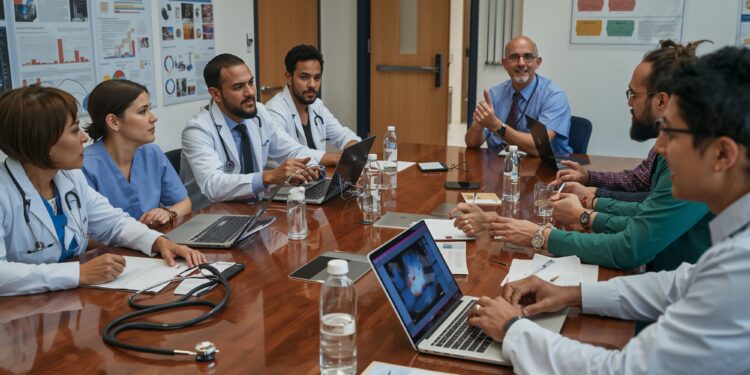 मुंबई में इंडिया फार्मा वीक हेल्थकेयर फोरम में नेटवर्किंग करते चिकित्सा उपकरण पेशेवर