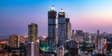 Asset management Mumbai with financial district skyline representing wealth management services growth