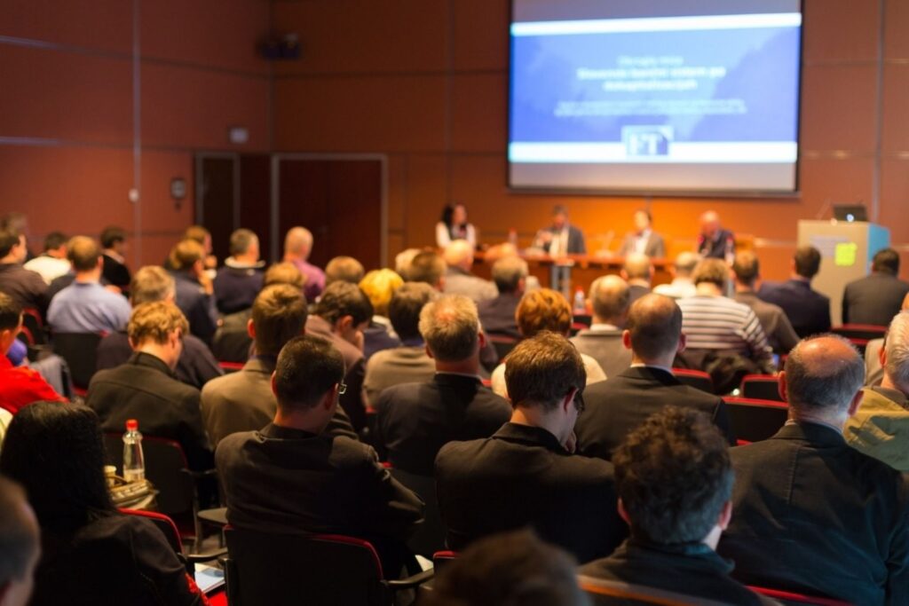Trade exhibition booths at food forum showing food industry products and investment opportunities for Indian market