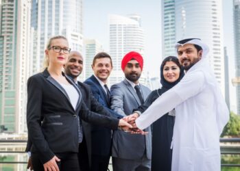 Indian and Gulf business professionals shaking hands representing the growing India GCC trade and investment partnership in 2026