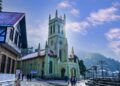 Shimla Mall Road Himachal Pradesh summer mountains - INDIAwebzine Tourists walking along Mall Road in Shimla one of India's most popular hill stations for summer travel 2026