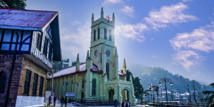 Tourists walking along Mall Road in Shimla one of India's most popular hill stations for summer travel 2026