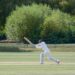 India women's cricket player batting during a Women's Cricket World Cup group stage match