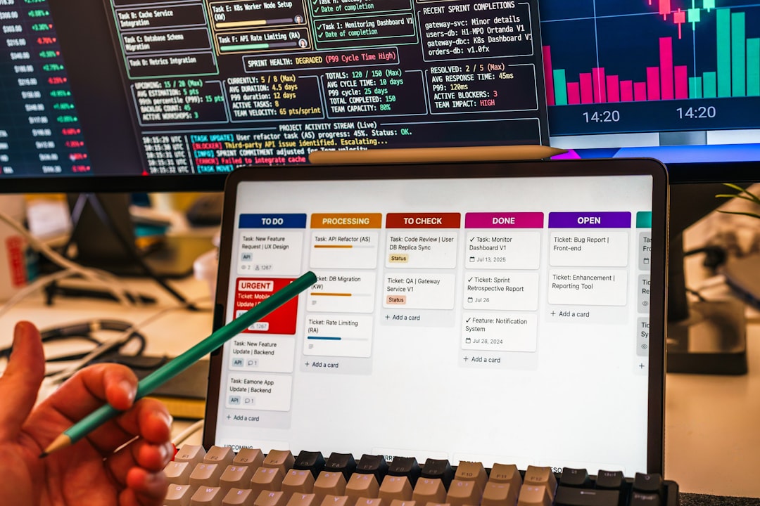 An Indian entrepreneur analyzes equity portfolio performance on a screen in a modern office ahead of Diwali